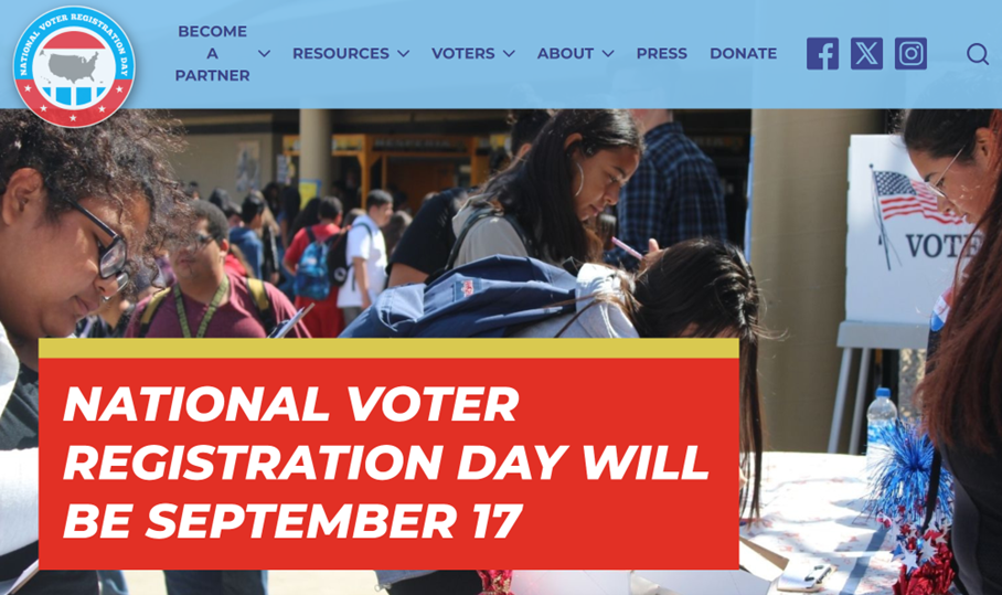 National Voter Registration Day website.