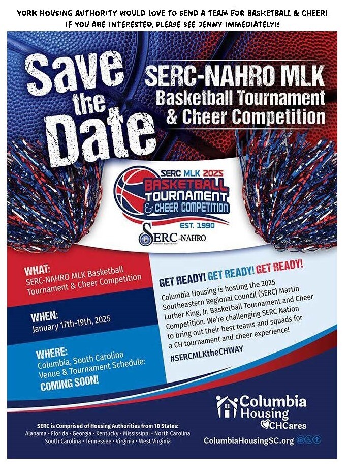 SERC MLK Basketball Tourney flier, the information on this flyer is in the text above. 